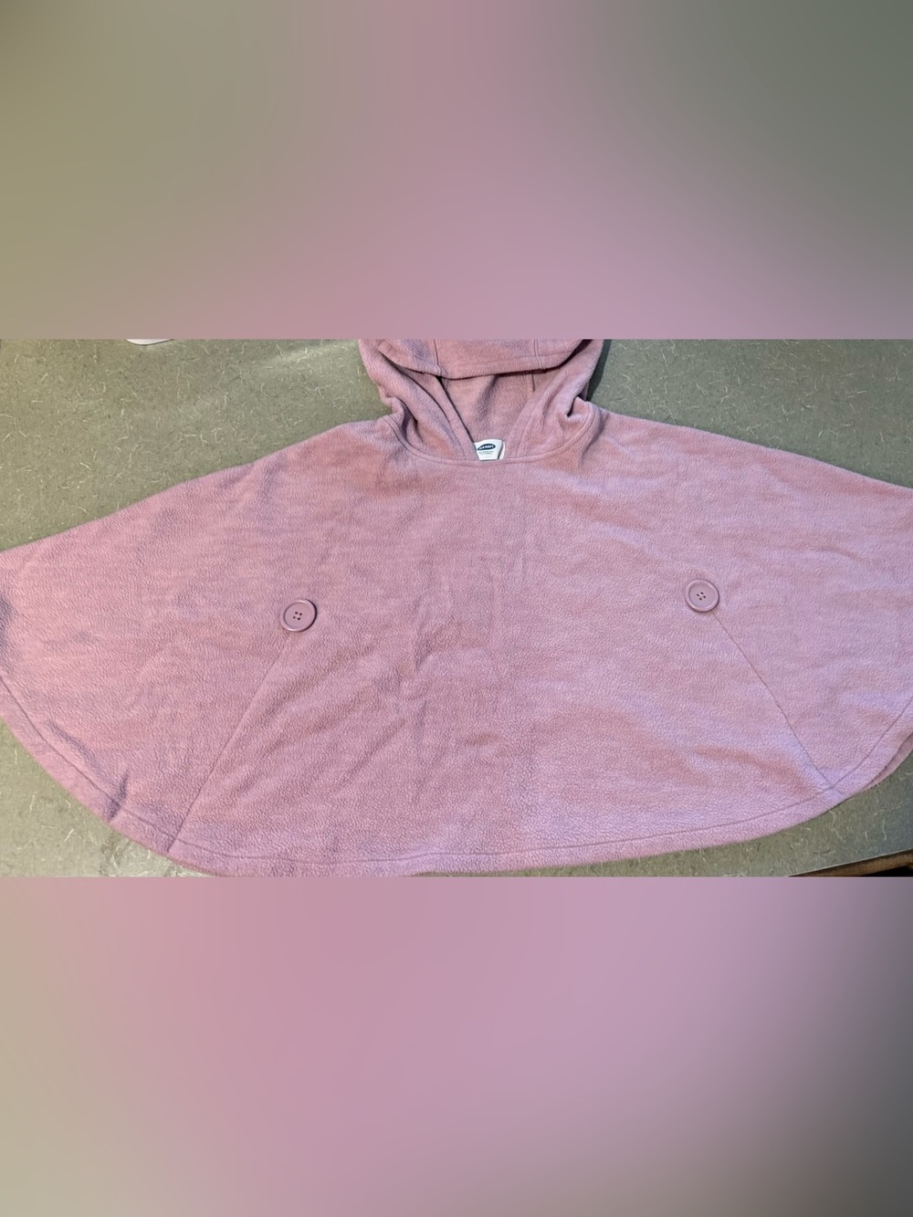 Girls 5T Plush Hooded Poncho in Light Plum